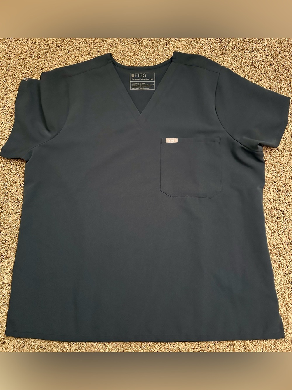 Figs Catarina scrub top Dark Harbor XXL